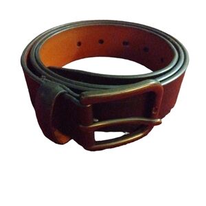 Perry Ellis Genuine Black Leather Men's Adjustable Business Casual Belt Sz. 38